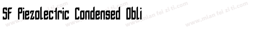 SF Piezolectric Condensed Oblique字体转换